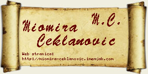 Miomira Čeklanović vizit kartica